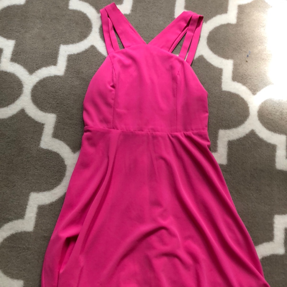 Bright pink dress